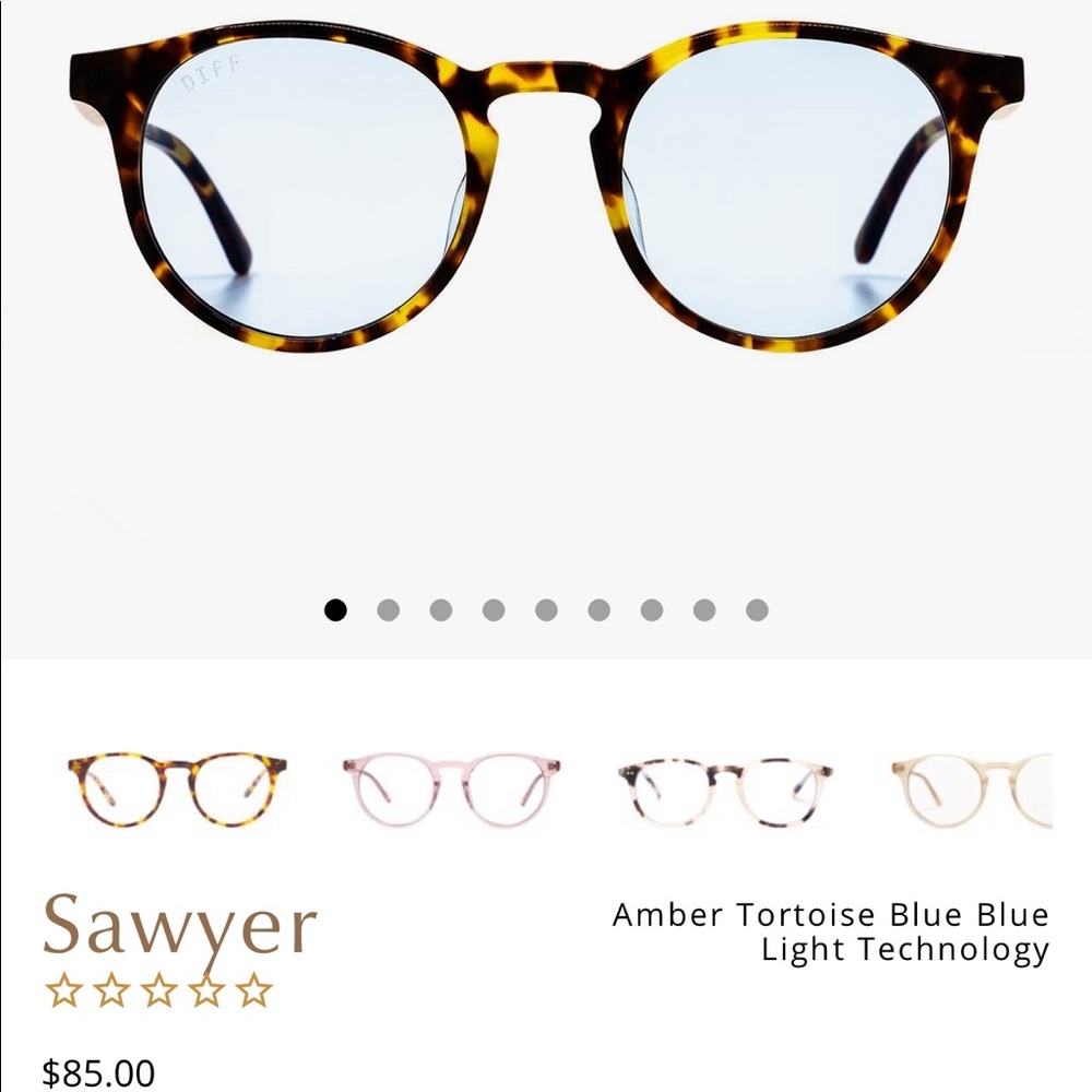 Diff blue light blocking glasses